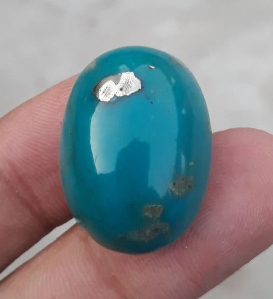 Natural Turquoise Teal Green Matrix  with Pyrite, Shajri Feroza, Oval Shape, Real Firoza Stone,Dimensions-26x19mm