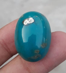 Natural Turquoise Teal Green Matrix  with Pyrite, Shajri Feroza, Oval Shape, Real Firoza Stone,Dimensions-26x19mm