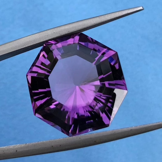 16ct Top Quality Amethyst from Brazil - Natural Amethyst Crystal - 16.8x16.8mm