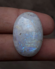 Лунный камень 40 карат - Лунный камень адуляр - Радужный лунный камень - Июньский камень - 30x30x7 мм