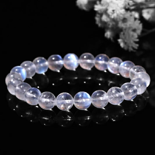 Красивый эластичный браслет BlueSheen MoonStone с драгоценными камнями