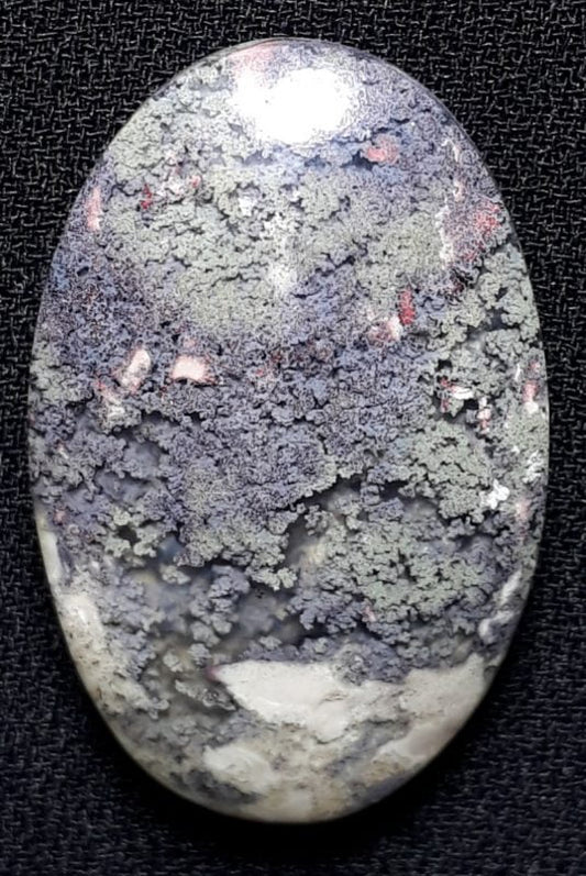 Моховой агат 23,1 карата — Серый моховой агат — 28x18x6,8 мм
