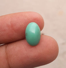 Natural Light Green Turquoise - Persian Qalmi Feroza - Green Feroza - 4.3ct- 13x8mm