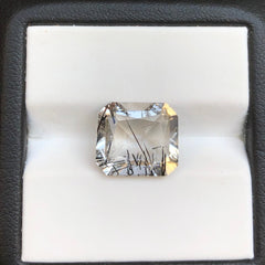 Черный турмалиновый кварц 7,3 карата, черный рутиловый кварц – рутиловый кварц