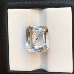 Черный турмалиновый кварц 7,3 карата, черный рутиловый кварц – рутиловый кварц