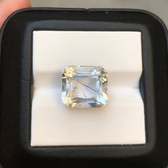 Черный турмалиновый кварц 7,3 карата, черный рутиловый кварц – рутиловый кварц