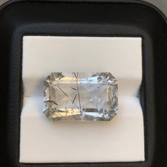 Черный турмалиновый кварц 7,3 карата, черный рутиловый кварц – рутиловый кварц