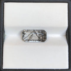 Черный турмалиновый кварц 7,3 карата, черный рутиловый кварц – рутиловый кварц