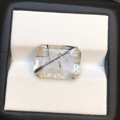 Черный турмалиновый кварц 7,3 карата, черный рутиловый кварц – рутиловый кварц