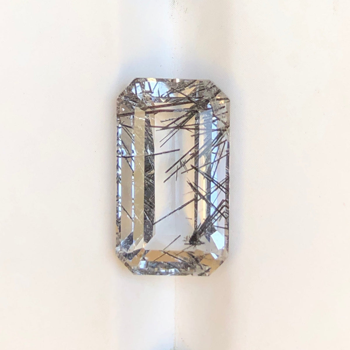 Черный турмалиновый кварц 7,3 карата, черный рутиловый кварц – рутиловый кварц