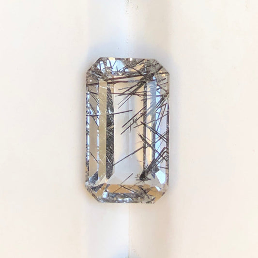 Черный турмалиновый кварц 7,3 карата, черный рутиловый кварц – рутиловый кварц