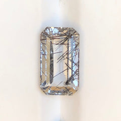 Черный турмалиновый кварц 7,3 карата, черный рутиловый кварц – рутиловый кварц