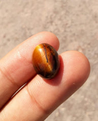 10.9ct Tiger Eye Cabochon - June Birthstone - June Birthstone -  16.5x12mm