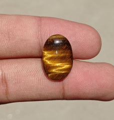 9.5ct Tiger Eye Cabochon - June Birthstone - June Birthstone -  20x13x14mm