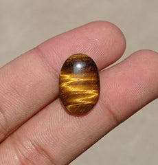 9.5ct Tiger Eye Cabochon - June Birthstone - June Birthstone -  20x13x14mm