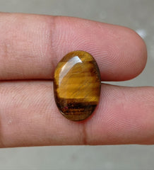 9.5ct Tiger Eye Cabochon - June Birthstone - June Birthstone -  20x13x14mm