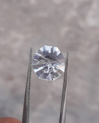 5.9ct Topaz - Whie Topaz Faceted Gemstone - Novemeber Birthstone - White Pukhraj - 11 x11mm