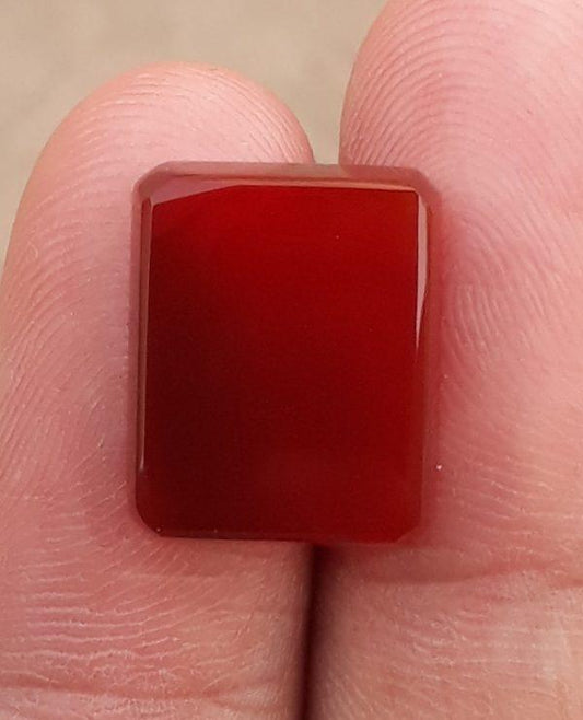Сердолик 9,6 карата - Натуральный сердолик - Красный сердолик - Акик Ахмар - 15,6x13 мм