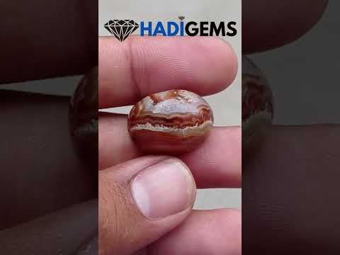 33.8ct Agate with Quartzite - Enhydritic Agate  - Sulaimani Aqeeq - 23x17x11mm