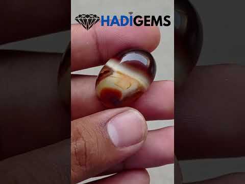 41.1ct Abstract Agate - Sulaimani Aqeeq - 29x20x9mm