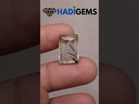 10.35ct Black Tourmalated Quartz - Black Rutile Quartz - Rutilated Quartz