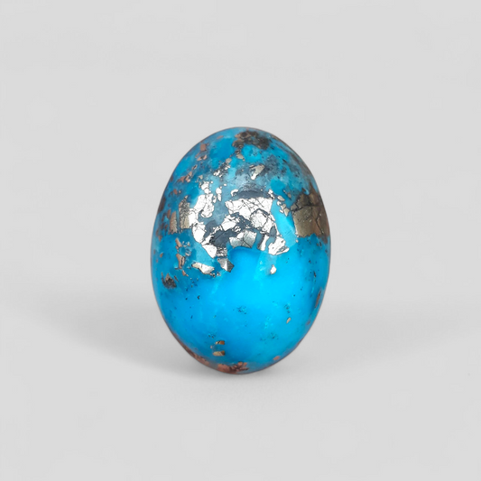 Natural Turquoise with Pyrite - Blue Matrix Turquoise - Shajri Feroza-45.5Ct