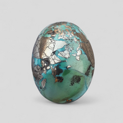 Натуральная бирюза с пиритом – бирюза Blue Matrix – Shajri Feroza, 78 карат