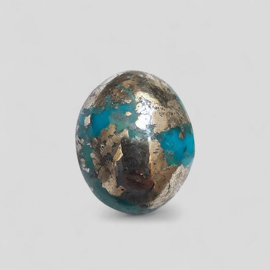 Natural Turquoise with Pyrite - Blue Matrix Turquoise - Shajri Feroza-40.1Ct