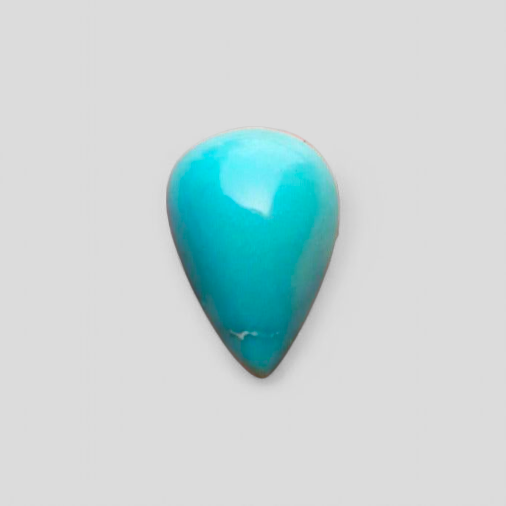 Natural Certified Turquoise  - Blue Turquoise - 13ct- 21x14mm