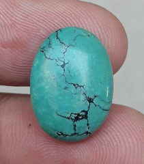7.75ct Natural Turquoise, Green Matrix Turquoise, Shajri Feroza, Real Firoza Stone-7.75 Ct-17x13mm