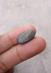 Натуральная бирюза 13,4 карата, бирюза Blue Matrix, Шаджри Фероза, - 20x10 мм