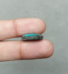 Natural Turquoise with Pyrite - Blue-Green Matrix Turquoise - Shajri Feroza- 12ct-19x14mm