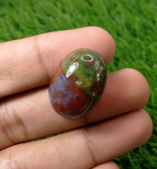 49ct Imperial Quality Blood Stone - Heliotrope - Hajr-ul-Dam -26x19mm