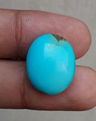 Натуральная сертифицированная бирюза - Голубая бирюза Feroza-14ct-19x16mm