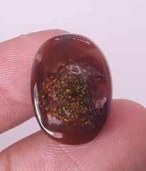 21.5ct Colorful Bubbly Fire Agate,  Rare Fire Agate - Perfect gemstone Gift, Rare Gemstone than Diamonds, Dimensions 21 x 16 mm