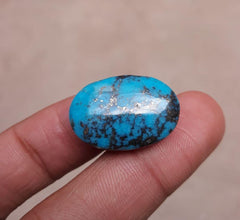 Natural Turquoise with Pyrite - Blue Matrix Turquoise - Shajri Feroza- 29ct-24x16mm