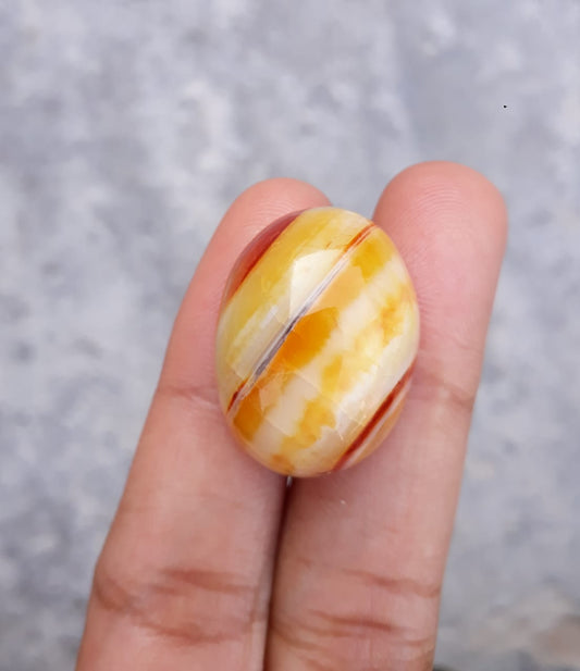 Natural Yellow Banded Agate - Sulaimani Aqeeq