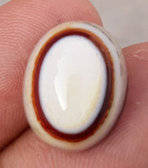 17.2ct Natural Eye Agate For Sale - Aqeeq - Dimension 16x13x11mm