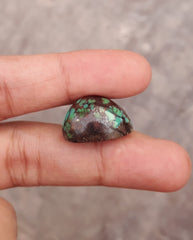 21.5ct Natural Turquoise, Green Matrix Turquoise, Real Firoza Stone,Dimensions  -18.2x13.2mm