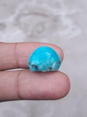 Натуральная сертифицированная бирюза — Blue Matrix Turquoise — Shajri Feroza-26ct-19x15mm