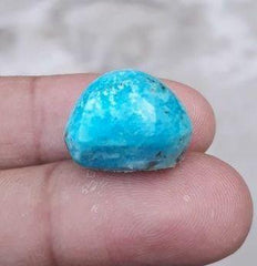 Натуральная сертифицированная бирюза — Blue Matrix Turquoise — Shajri Feroza-26ct-19x15mm