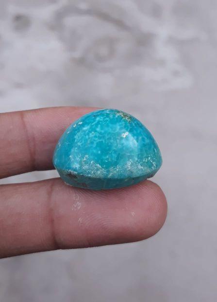 Natural Certified Turquoise - Blue Matrix Turquoise - Shajri Feroza-57ct-27x20mm