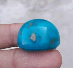 Натуральная сертифицированная бирюза с пиритом — бирюза Blue Matrix — Shajri Feroza-74ct-27x20mm